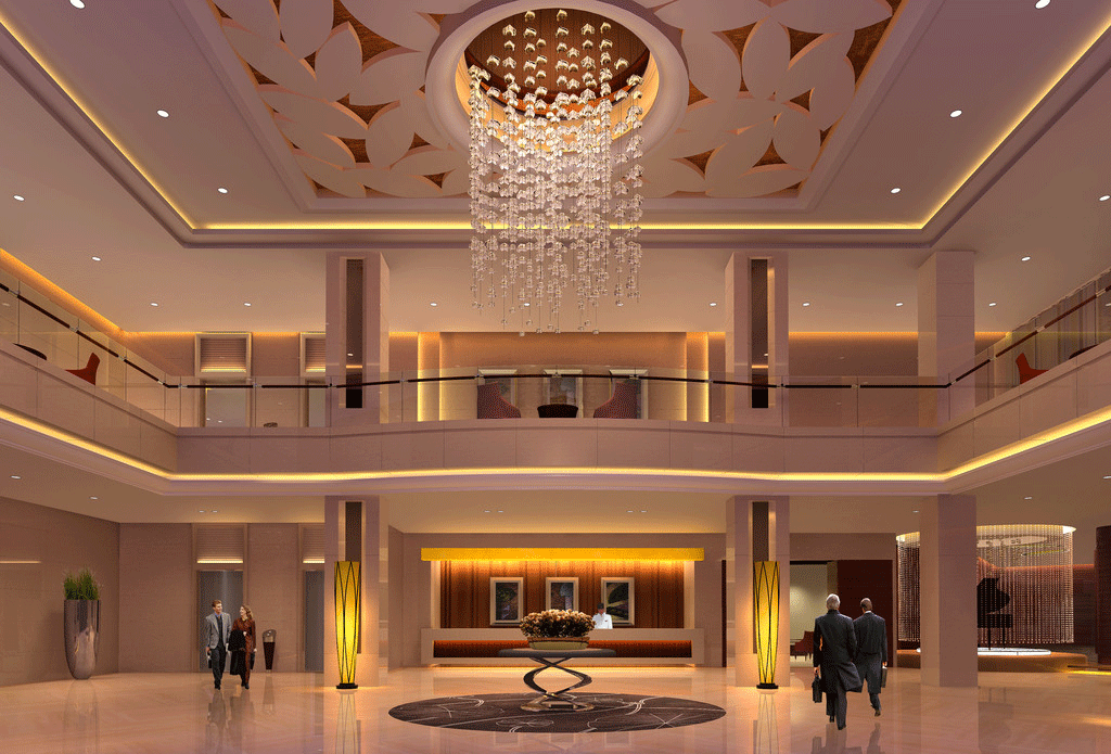 三星级酒店大堂设计效果图