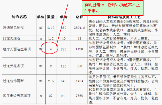 装修预算表格效果图3