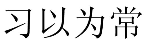 习以为常效果图