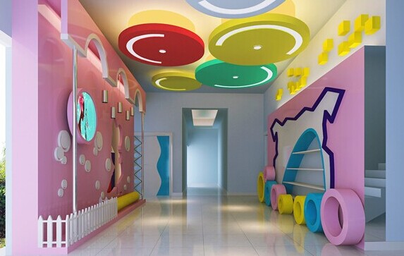 幼儿园走廊色彩效果图