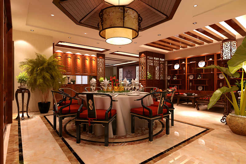 古典风格别墅餐厅全局设计案例
