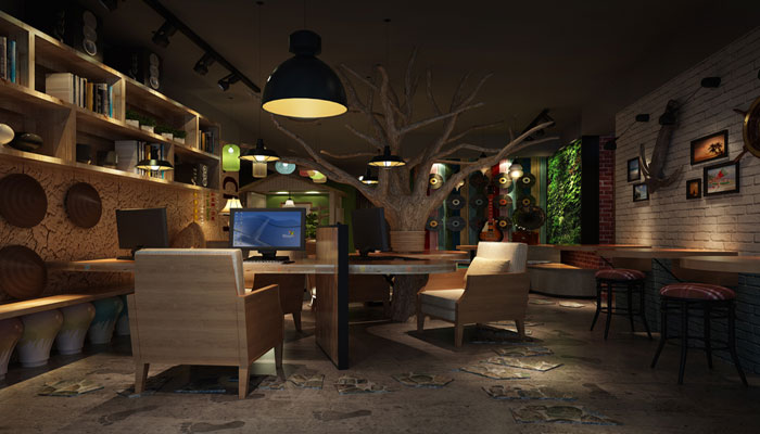 杭州咖啡厅休闲区装修设计效果图