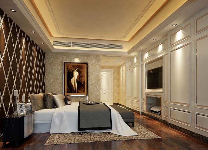欧洲贵族情怀别墅卧室装修设计案例效果图