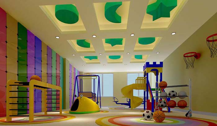 3000平米人民医院小孩玩耍区域装修设计案例效果图