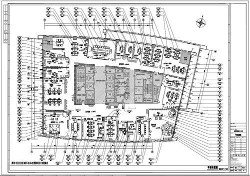 某写字楼四十七层室内装饰施工图施工图平面布置图