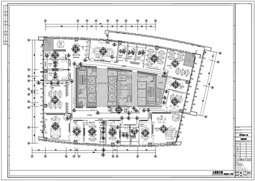 某写字楼四十七层室内装饰施工图施工图立面索引图