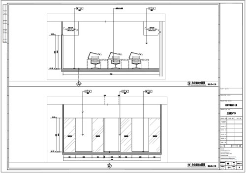 某写字楼室内深化设计装饰施工图办公室5立面图28-29