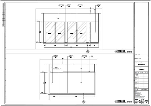 某写字楼室内深化设计装饰施工图财务室立面图36-37