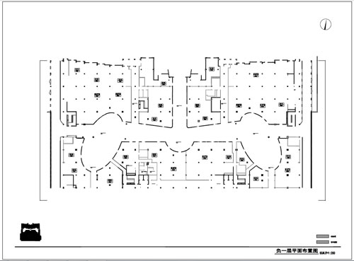 商场深化设计施工图负一层平面布置图