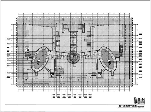 商场深化设计施工图负一层地材平面图