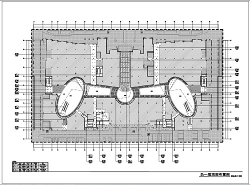 商场深化设计施工图负一层顶面布置图