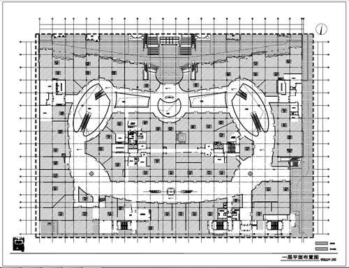 商场深化设计施工图一层平面布置图