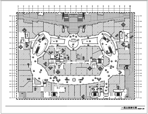商场深化设计施工图一层立面索引图