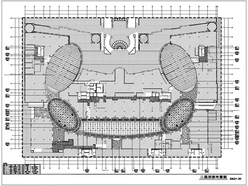 商场深化设计施工图二层顶面布置图