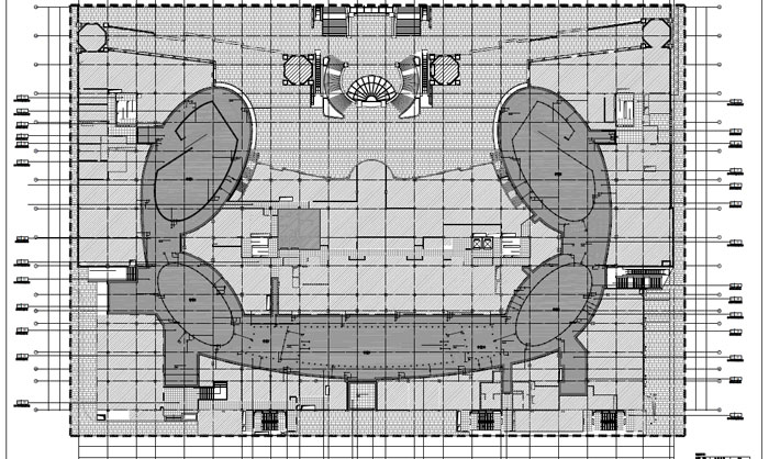 商场深化设计施工图二层地材平面图