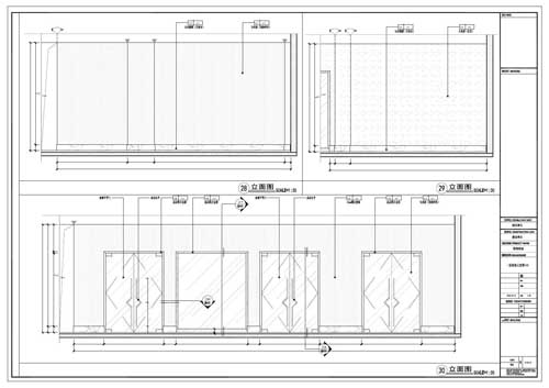商场深化设计施工图一层立面图28-30