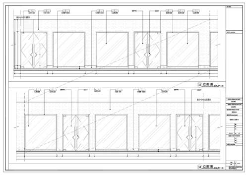 商场深化设计施工图一层立面图33-34