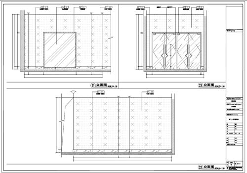 商场深化设计施工图负一层立面图21-23