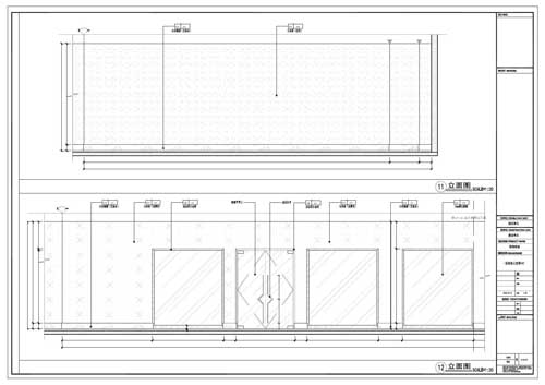 商场深化设计施工图一层立面图11-12