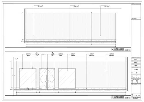 商场深化设计施工图二层立面图14-15