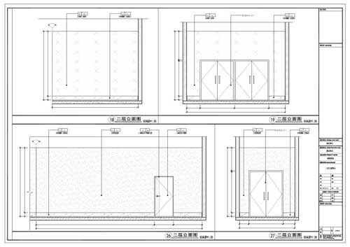 商场深化设计施工图二层立面图18/19/26/27