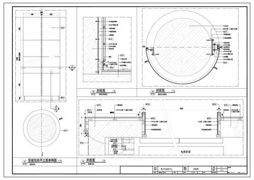 青少年活动中心施工图深化设计节点大样刨面图21-24