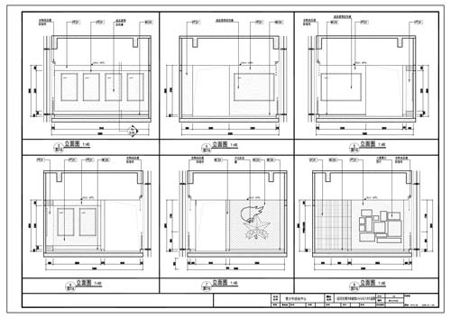 青少年活动中心施工图深化设计C区1层红领巾体验馆立面图3-8