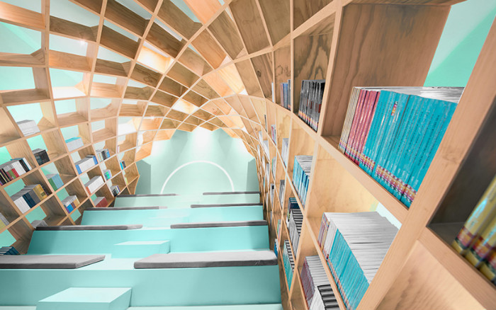 图书馆书架装修设计案例
