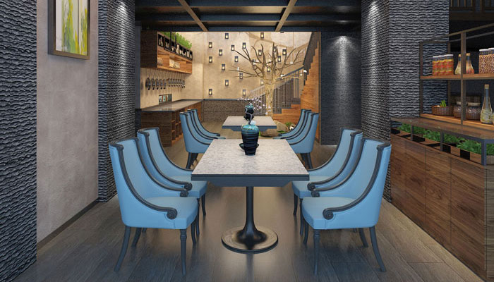 600平方中餐厅走廊玄关装修设计案例效果图
