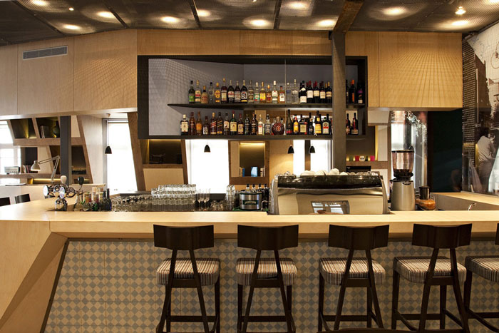 引领以色列的文化的咖啡馆餐厅吧台设计效果图