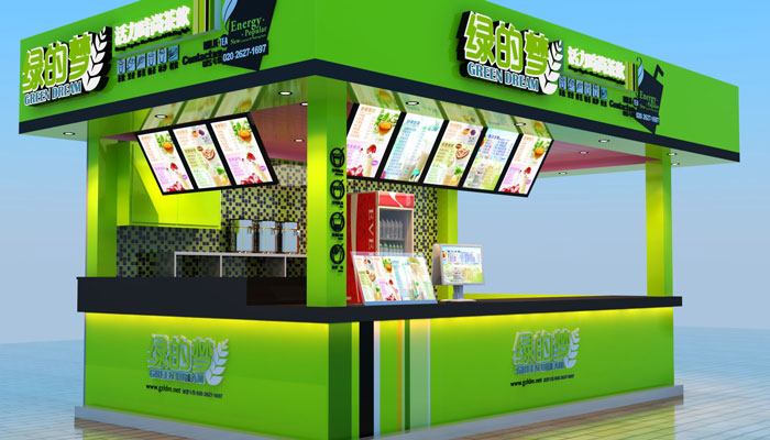 奶茶店铺装修效果图