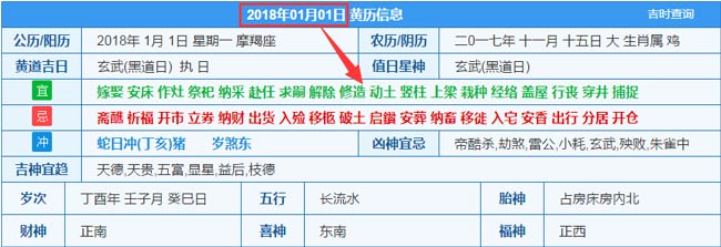 2018年01月01日装修吉日截图