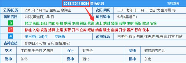 2018年01月03日装修吉日截图