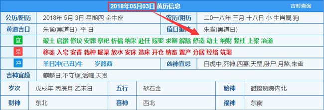 2018年05月03日装修吉日截图