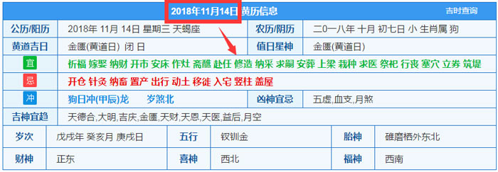 2018年11月14日装修吉日截图