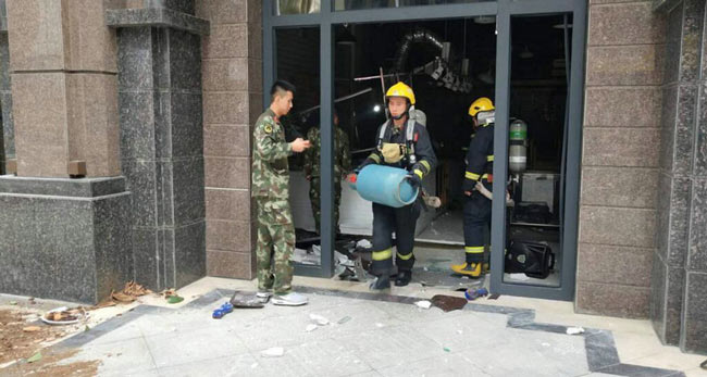 陕西宝鸡一餐厅爆炸效果图