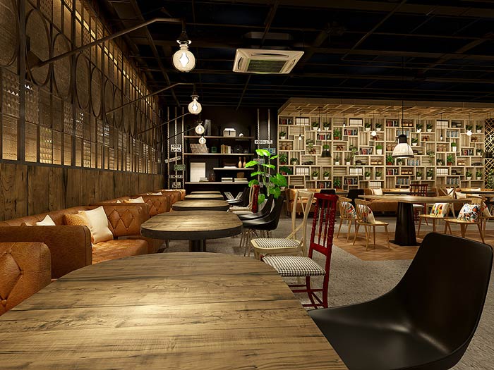 韩式主题餐厅空间装修设计效果图