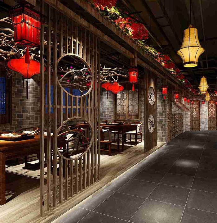 中餐厅餐区装修设计效果图