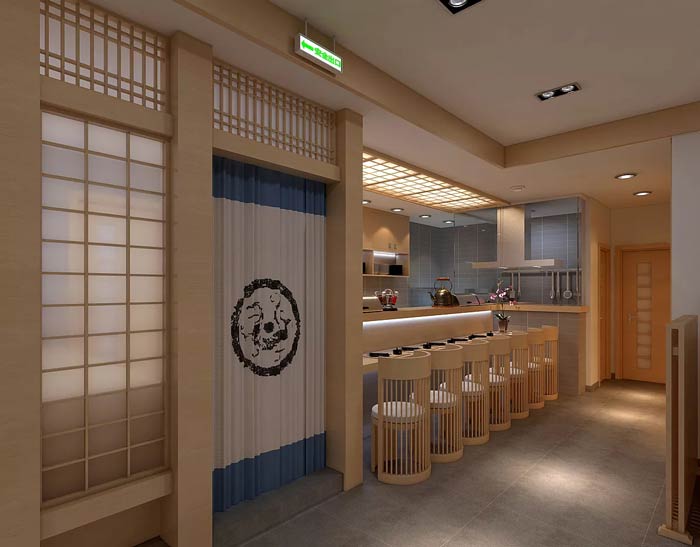 日式料理店装修设计效果图