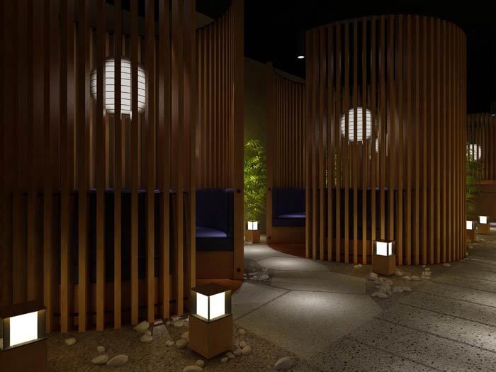 日本料理餐厅私人餐区装修设计效果图