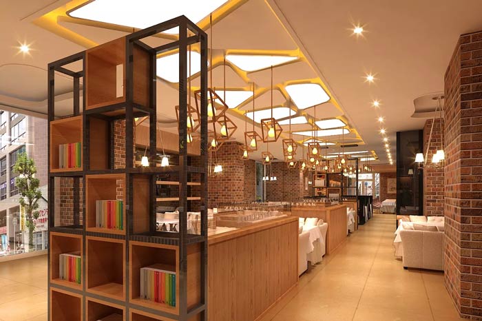 牛排西餐厅餐区装修设计效果图