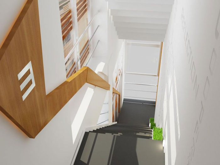 科技园区办公楼楼梯装修设计效果图