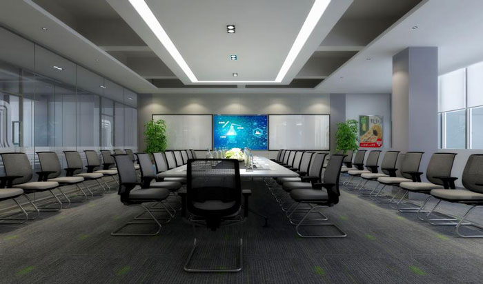 国际贸易公司办公室会议室装修设计效果图