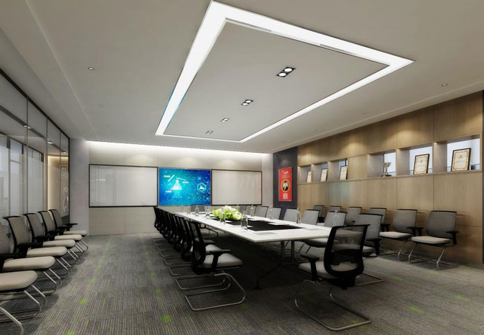 国际贸易公司办公室会议室装修设计效果图