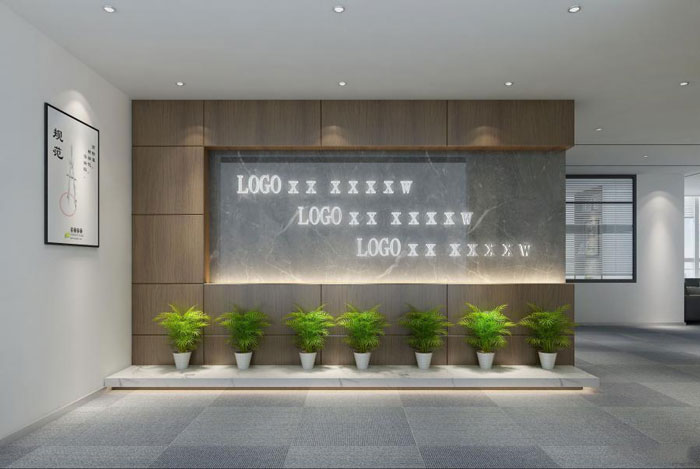 杭州良渚办公室前台装修设计效果图