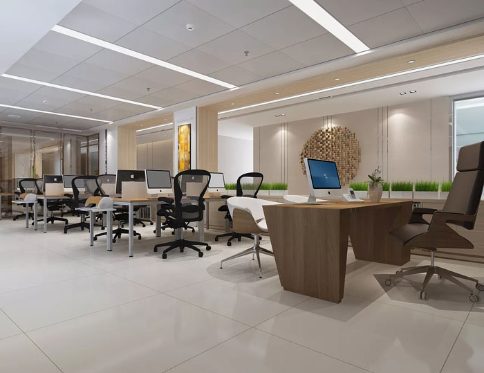 新中式办公室办公区装修设计效果图