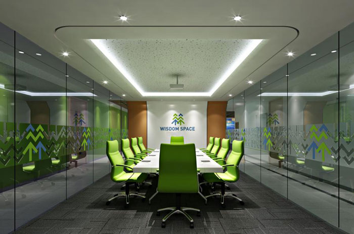 杭州余杭区临平办公室会议室装修设计效果图