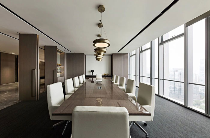 投资公司办公室会议室装修设计效果图