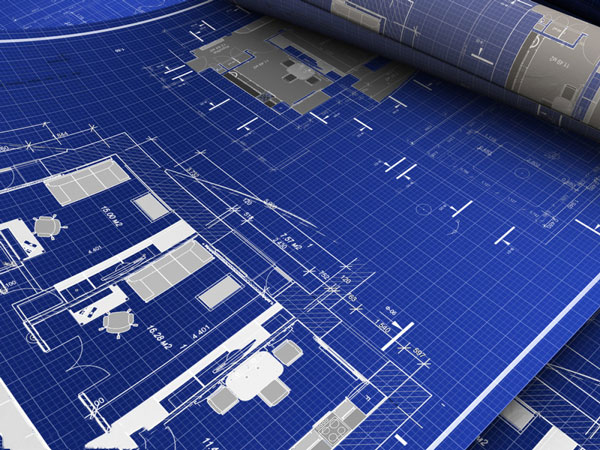 工程蓝图效果图