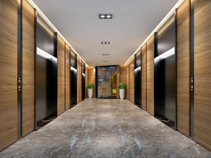 杭州良渚办公室电梯间装修设计效果图
